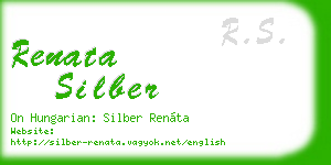 renata silber business card
